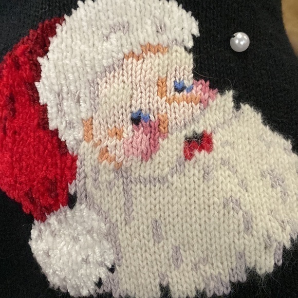 Design Options by Philip & Jane Gordon Santa Snow Flake Cardigan Sweater Size S - Picture 3 of 9